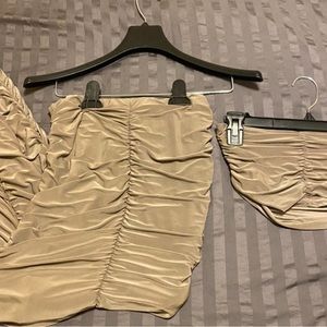 Two piece grey slink set